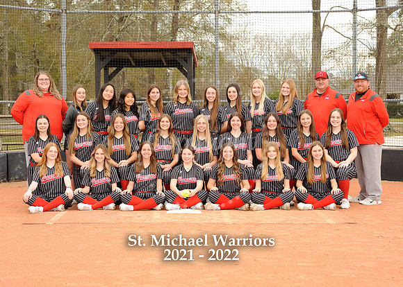 SMHS Softball Team -  5x7 with litho