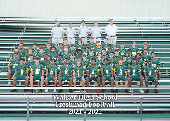 Walker Freshman Football Team - 5x7 with litho