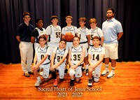 Sacred Heart - 7th Grade Boys Basketball - 5x7 with litho