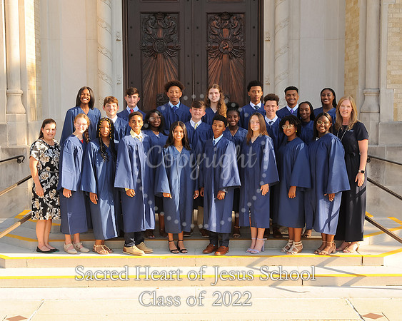 8th Grade Graduation Group with litho